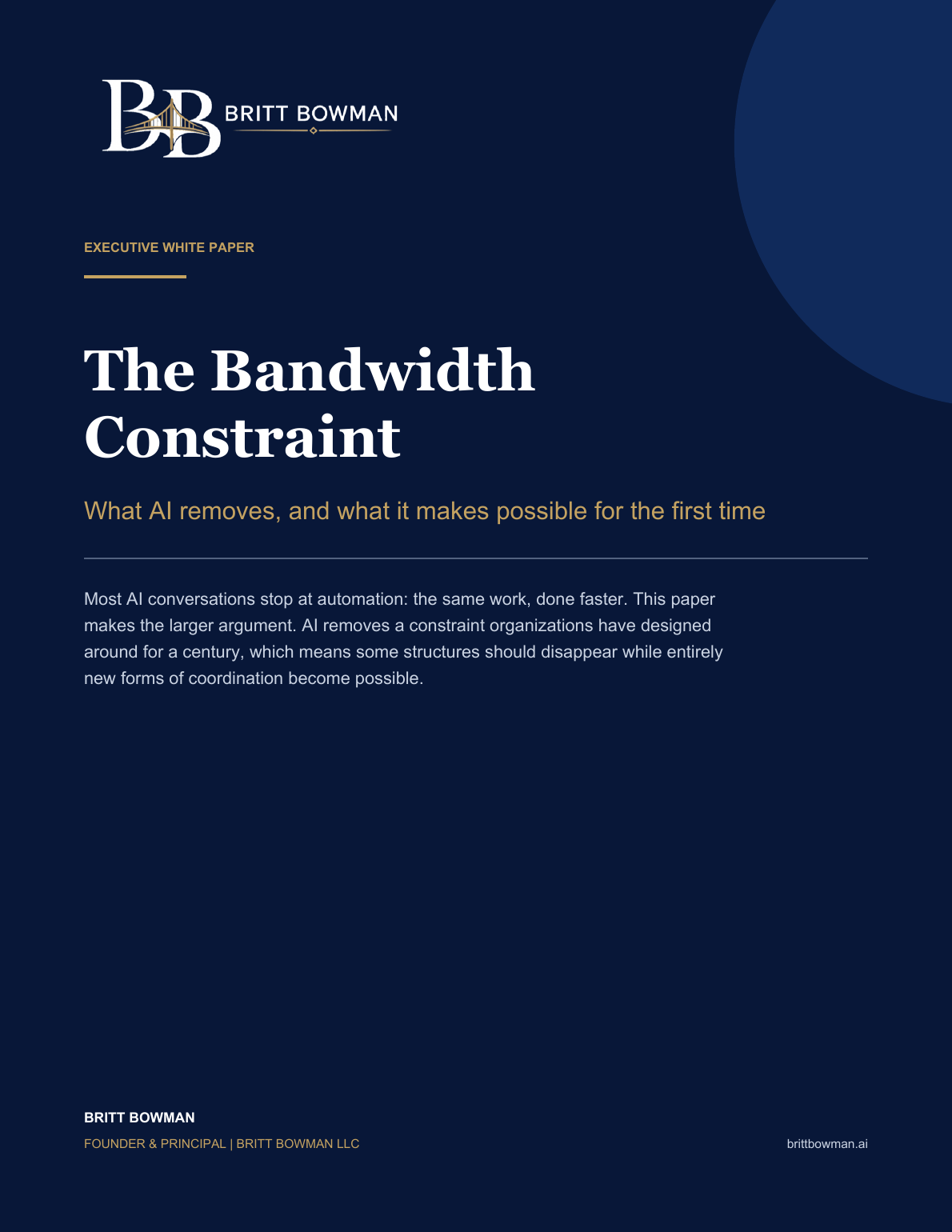 The Bandwidth Constraint whitepaper cover