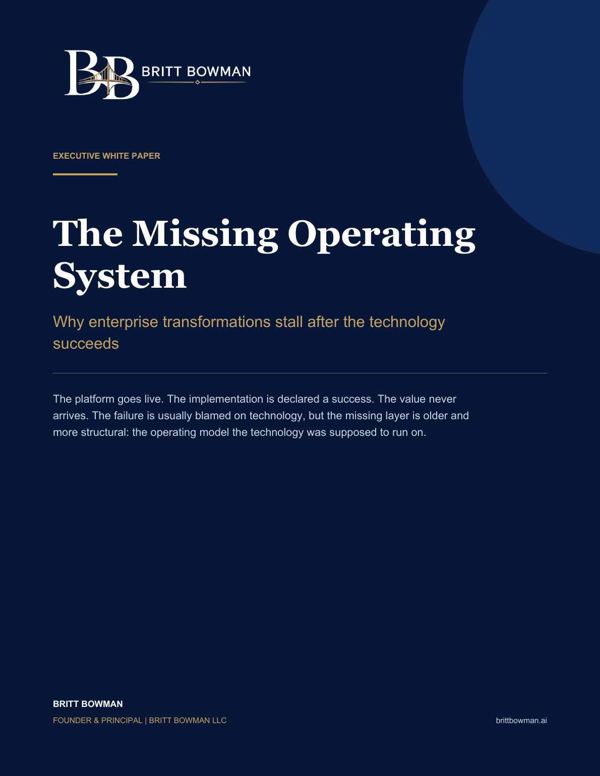 The Missing Operating System whitepaper cover